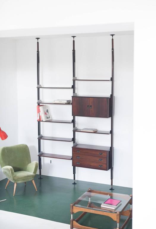 Floor To Ceiling Rosewood Bookshelf Or Wall Unit By Stildomus