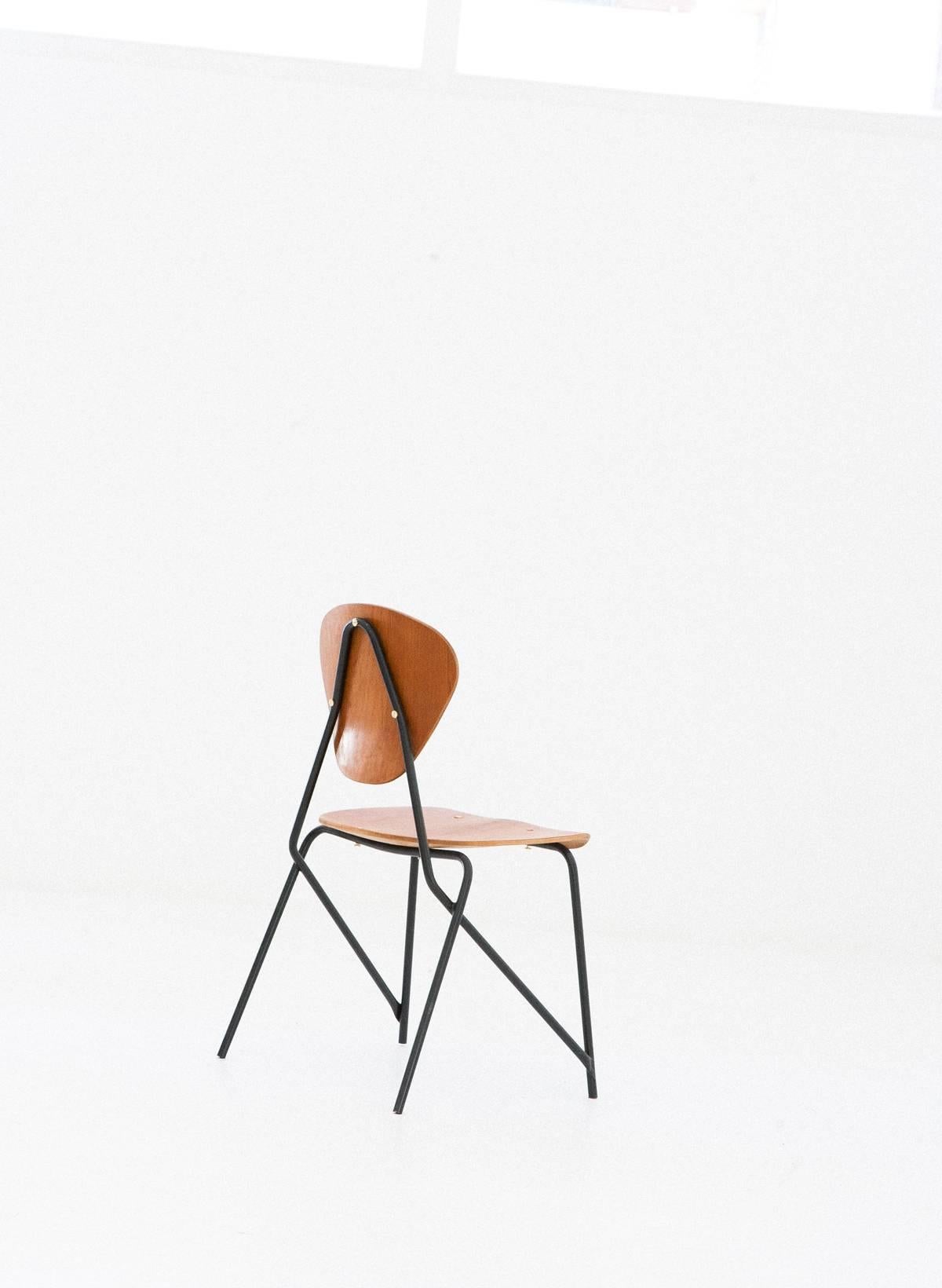 Mid-Century Modern Mid-Century Italian Teak Chair by ISA, 1950s