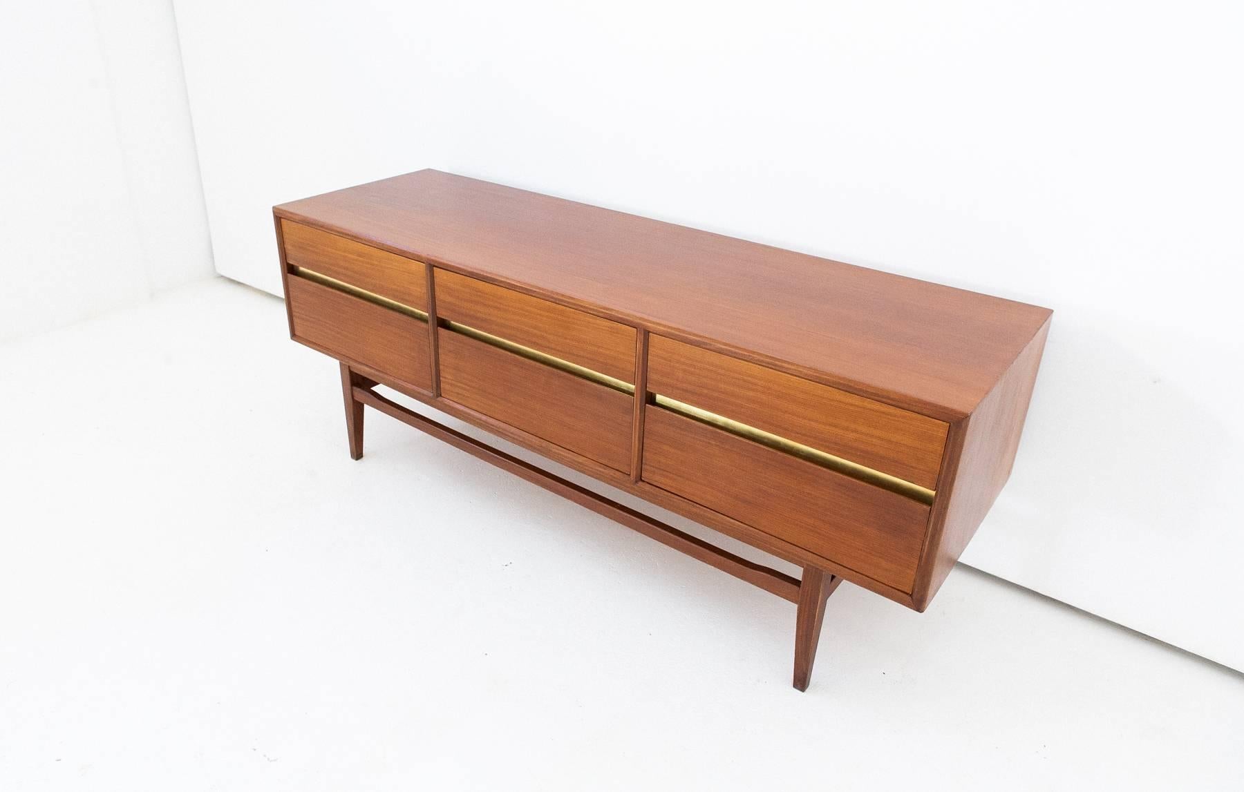Mid-Century Modern Italian Rosewood Chest of Drawers, 1950s