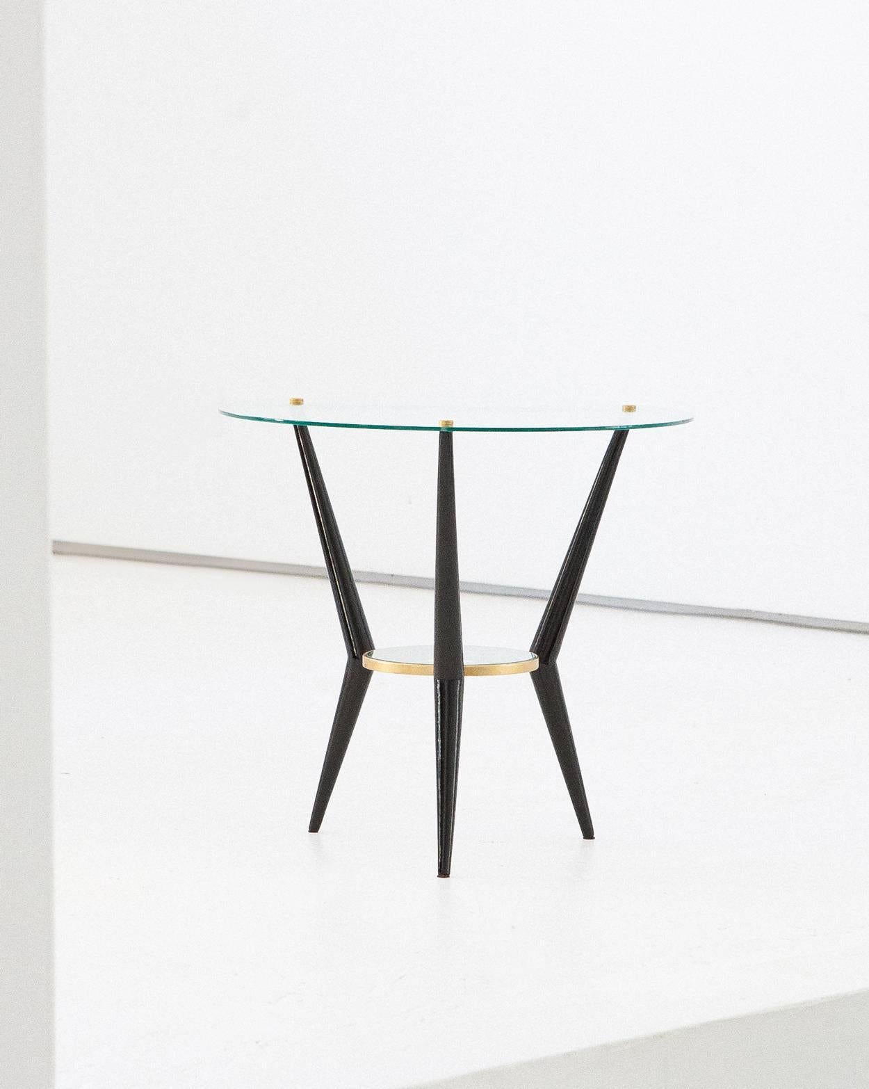 Brass Italian Coffee Table, 1950s