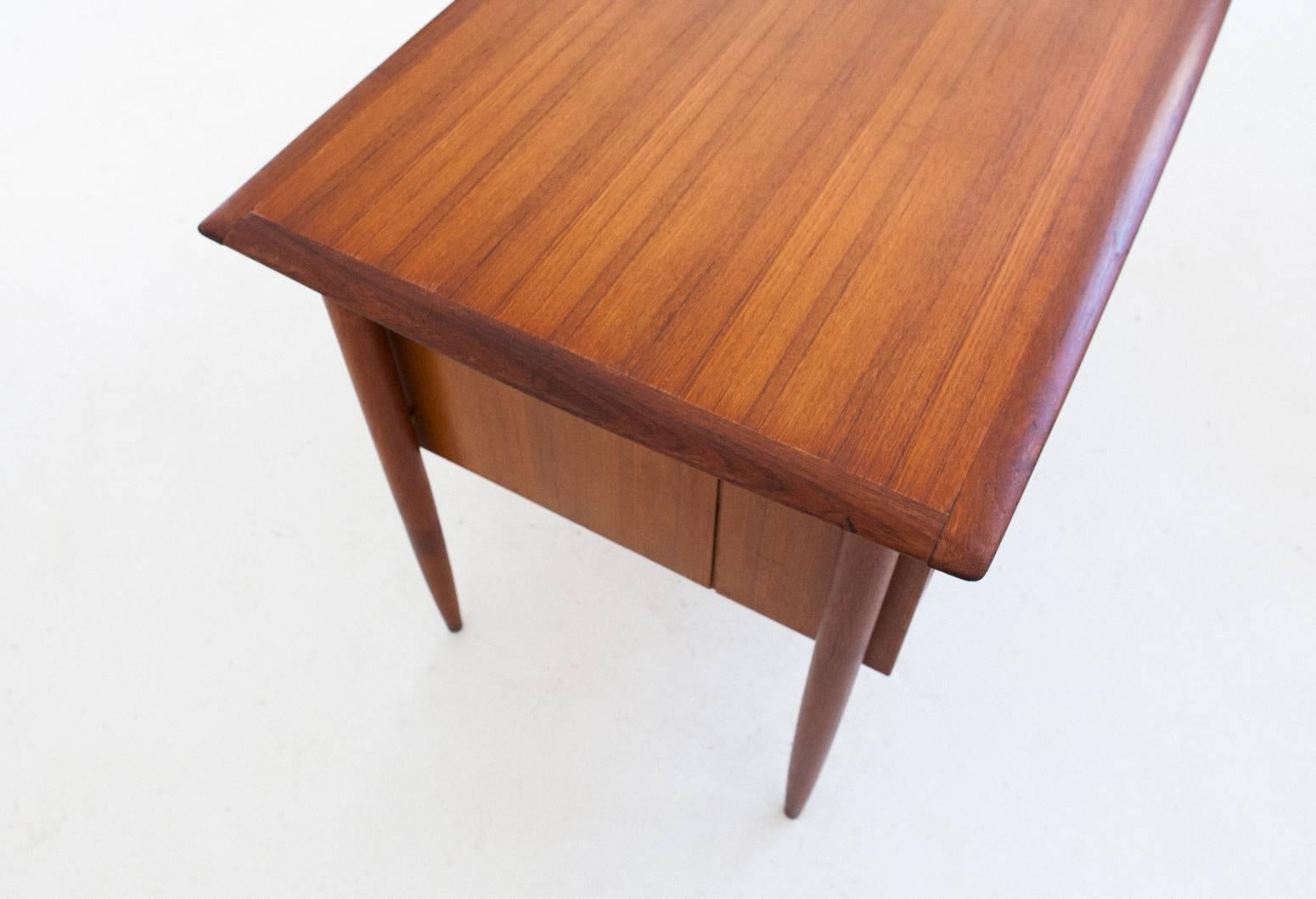 Mid-20th Century Mid-Century Modern Danish Teak Desk with chest of drawers and Library , 1950s