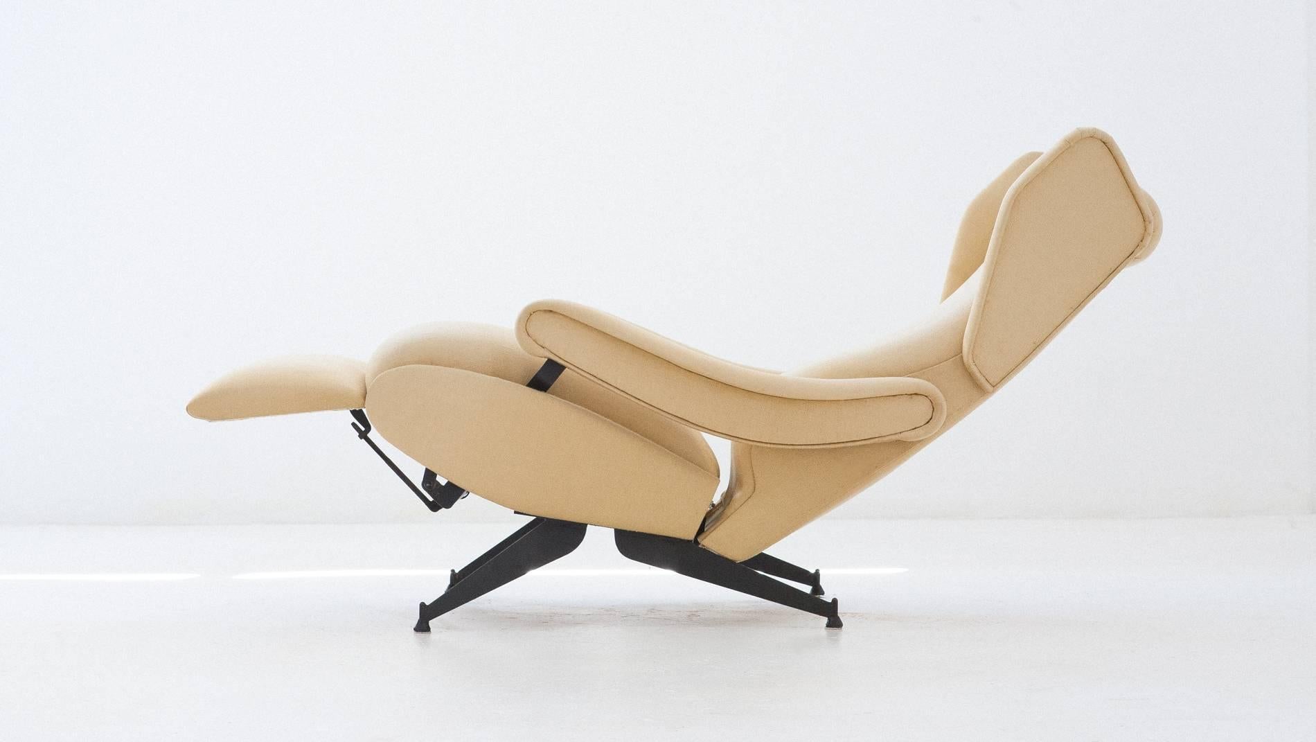 Mid-20th Century Italian Mid-Century Modern Lounge Reclyning Armchair by Nello Pini , 1960s