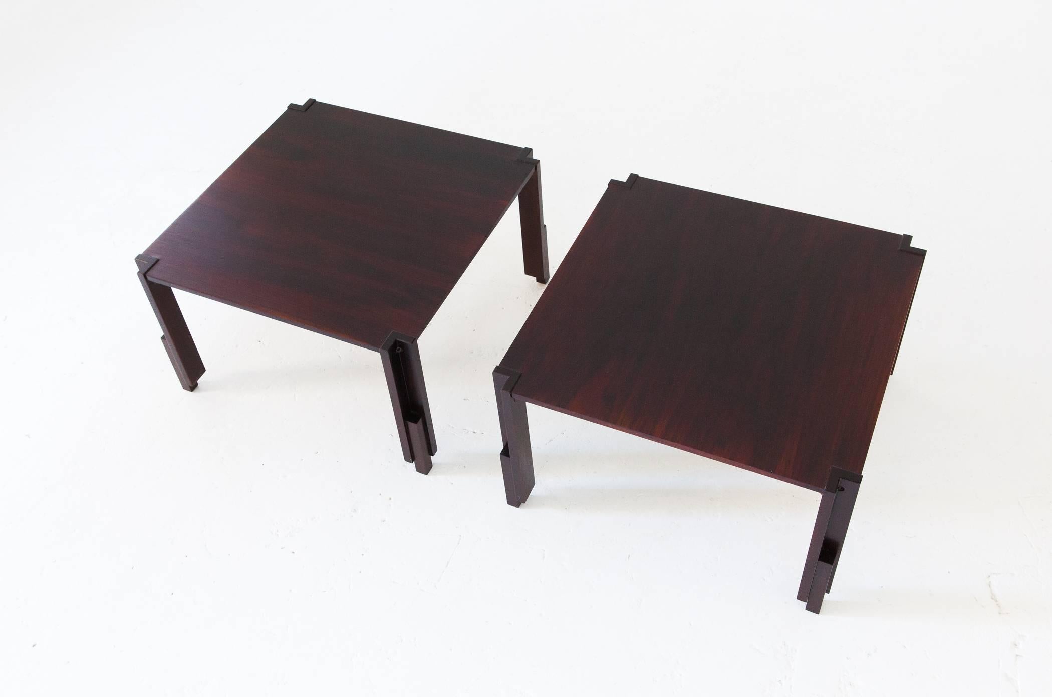 Wood Two Italian Mid-Century Modern Coffee Tables Stildomus Attributed