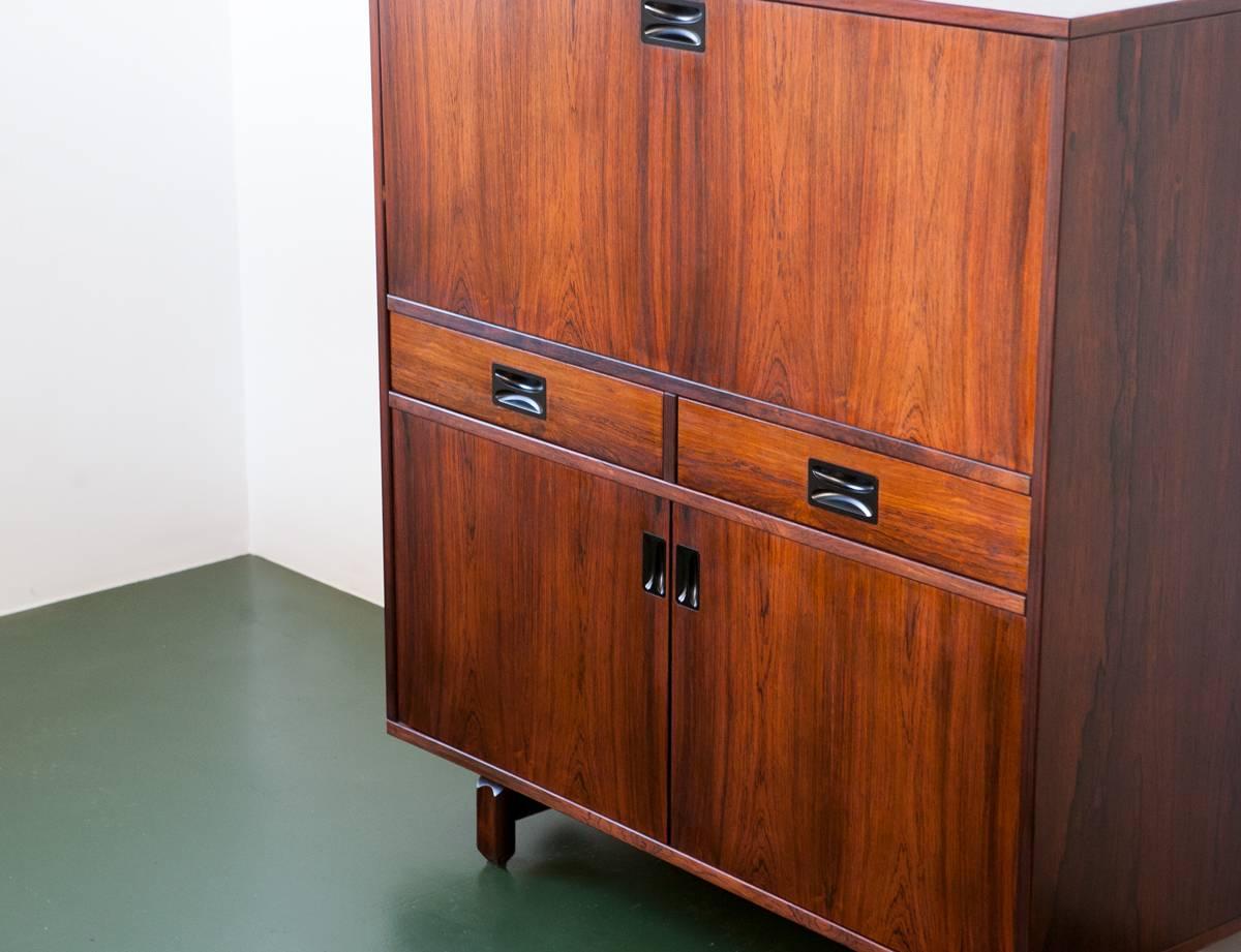 Italian Rosewood Credenza with Bar by 'Stildomus', 1960s (Messing)