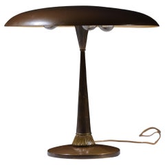 Big Italian Table or Desk Lamp in Brass, 1950s