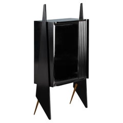RETRO4M Neu gestaltetes italienisches Highboard aus den 1950er Jahren - ein modernes Noir