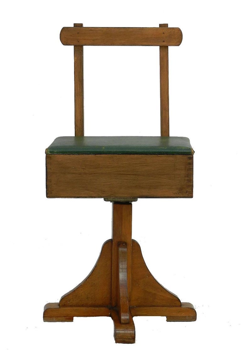 Art Deco Childs Rolltop Desk And Revolving Chair Circa 1930 For