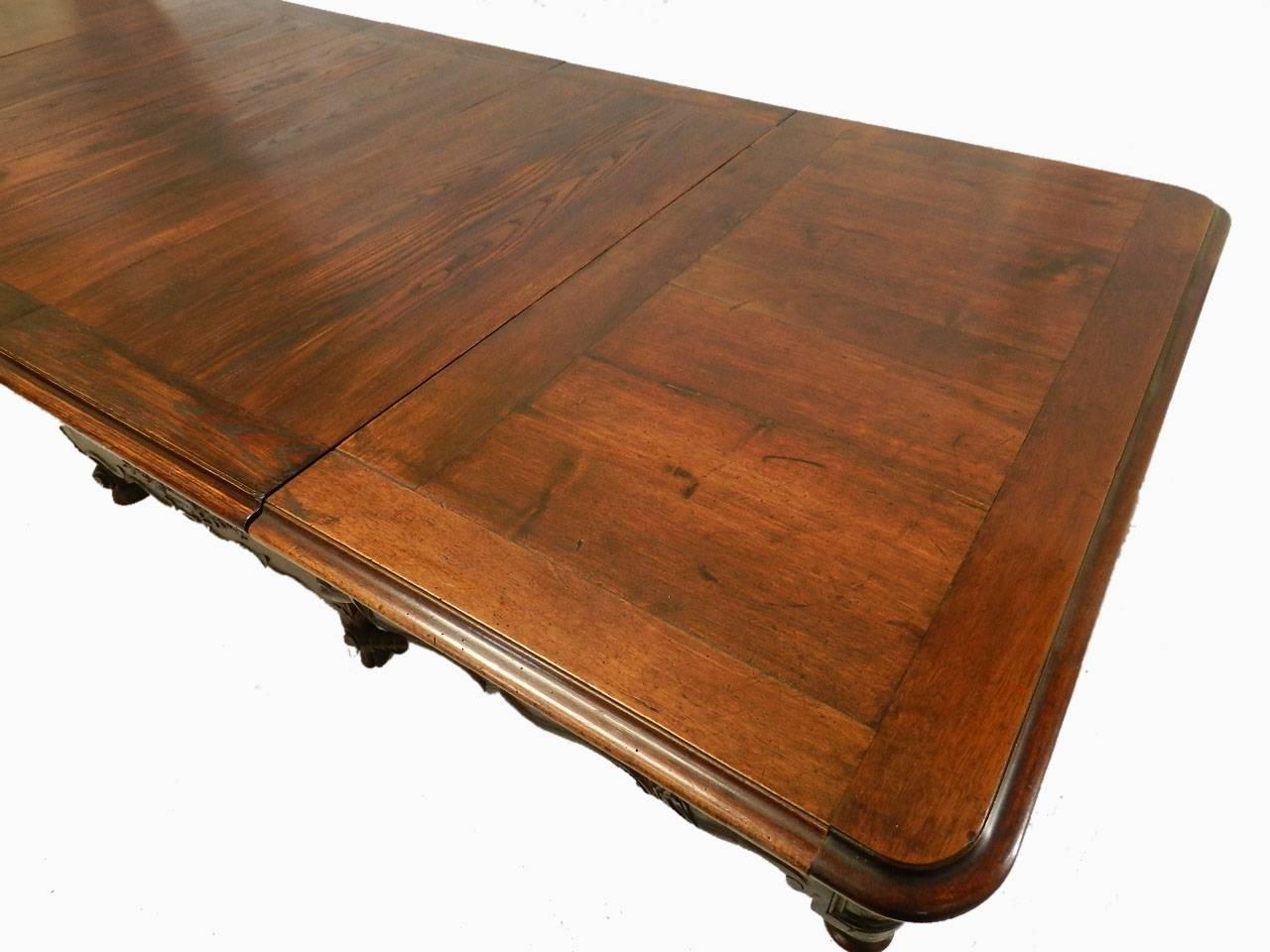 19th Century French, Provincial Dining Table Extending, Provencal, Louis Three Leaves