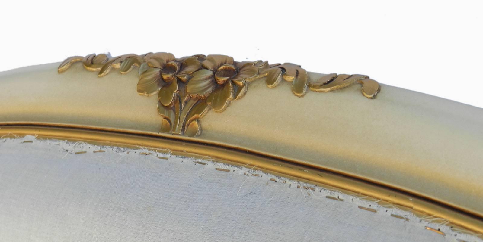 Early 20th Century French Bed US Queen UK King Size Ready for Top Covers Scroll, circa 1920