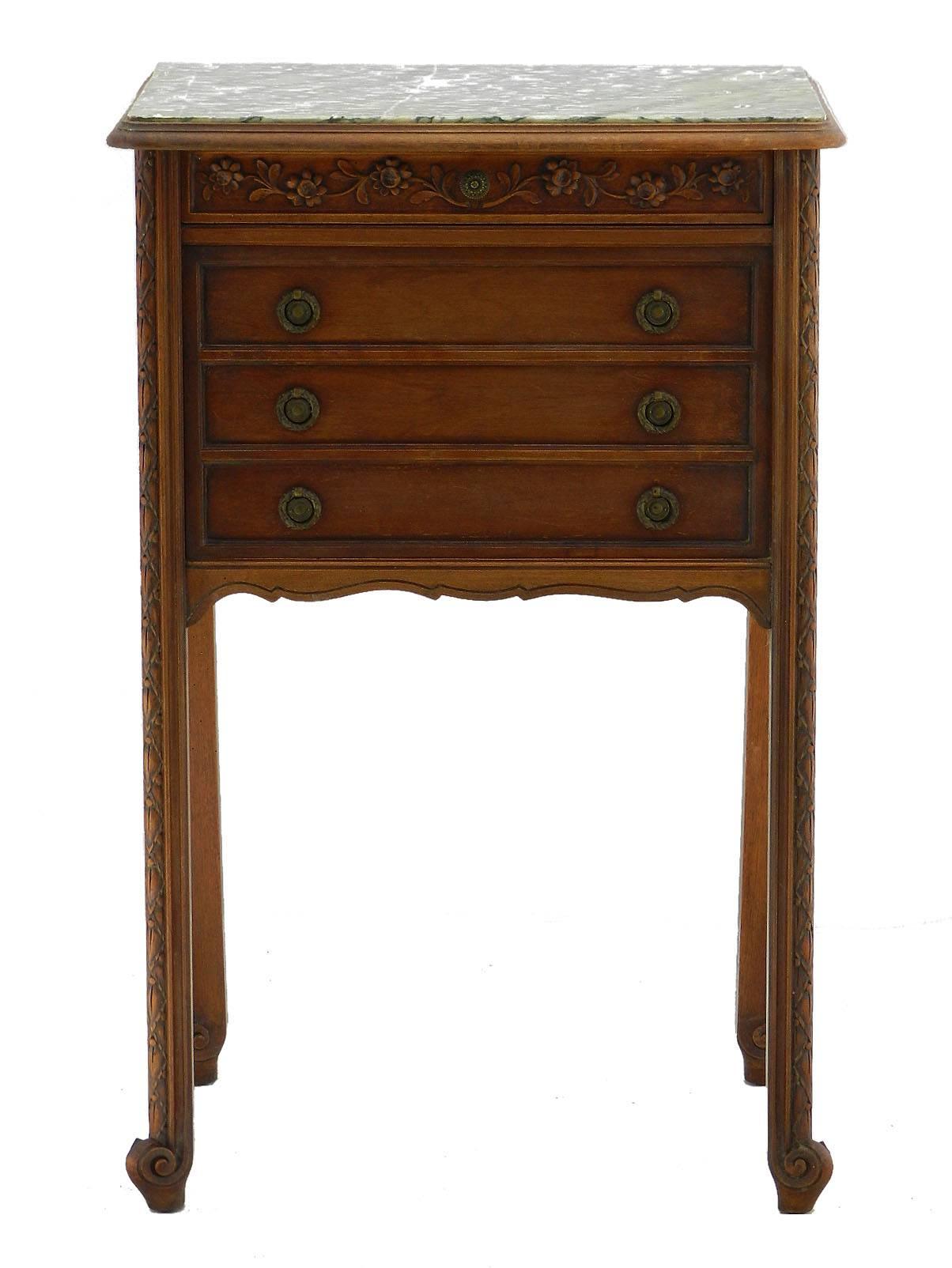 Side Cabinet Bedside Table Nightstand Antique French 19th Century Louis XVI 1