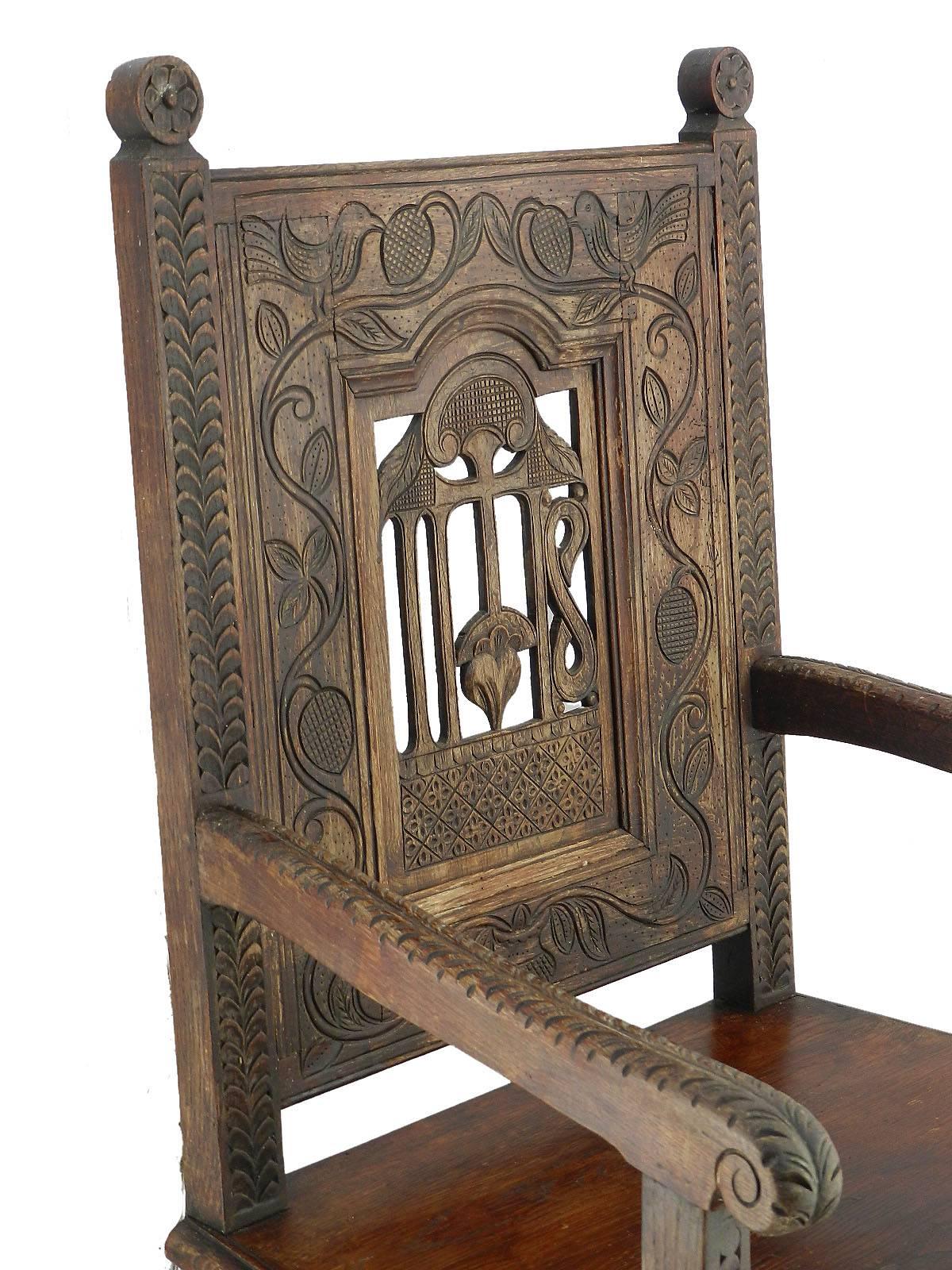 wooden throne chair