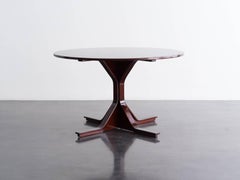 "Mod. 522" Rosewood Round Table by Gianfranco Frattini for Bernini, 1960