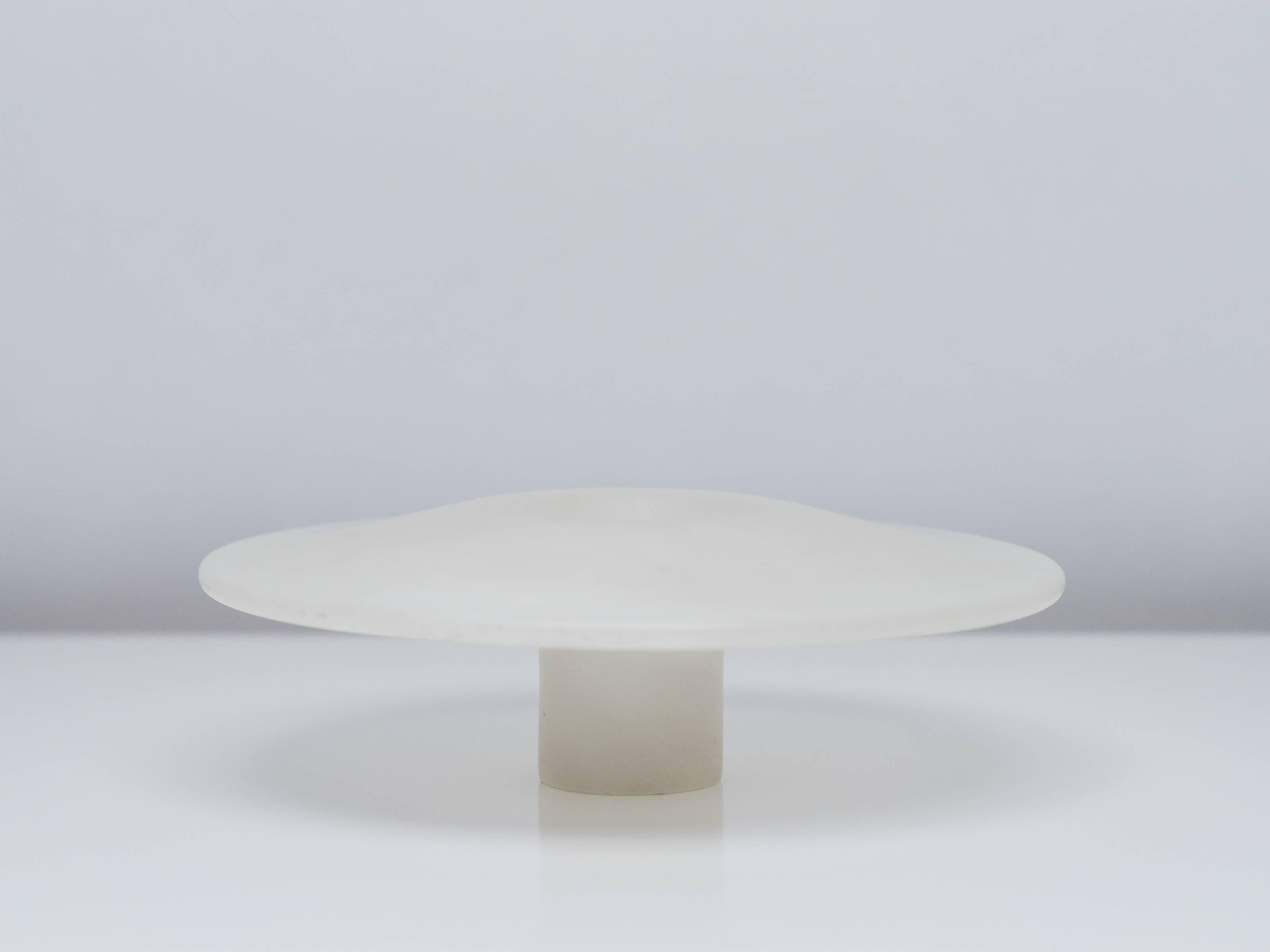 Modern Angelo Mangiarotti Solid Alabaster Centerpiece, 1981