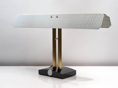 Porcelain and Brass "Capalonga" Desk Lamp by Afra & Tobia Scarpa for Flos, 1982