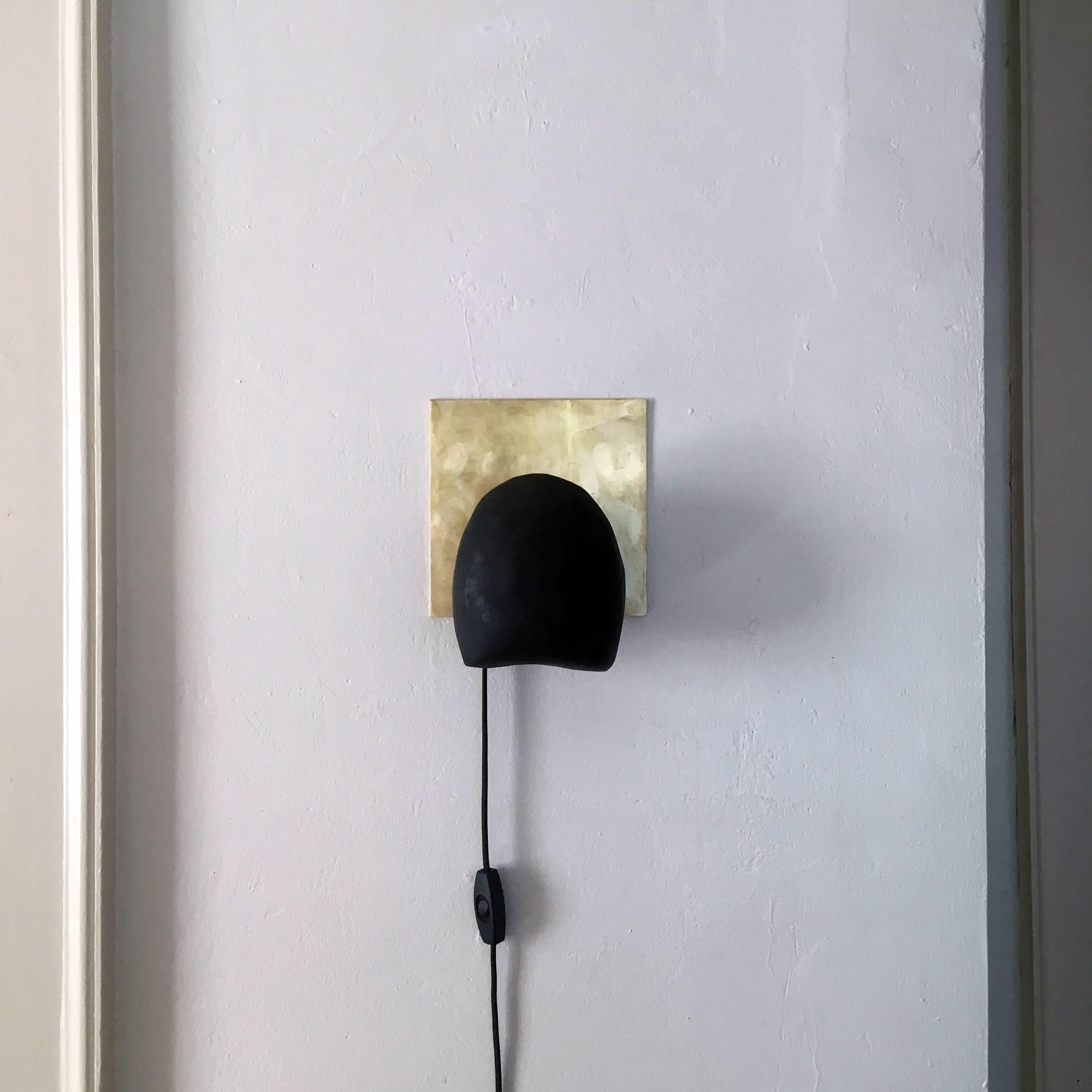 Patinated Brass and Cast Concrete Tallomet 01 Wall Sconce For Sale 3