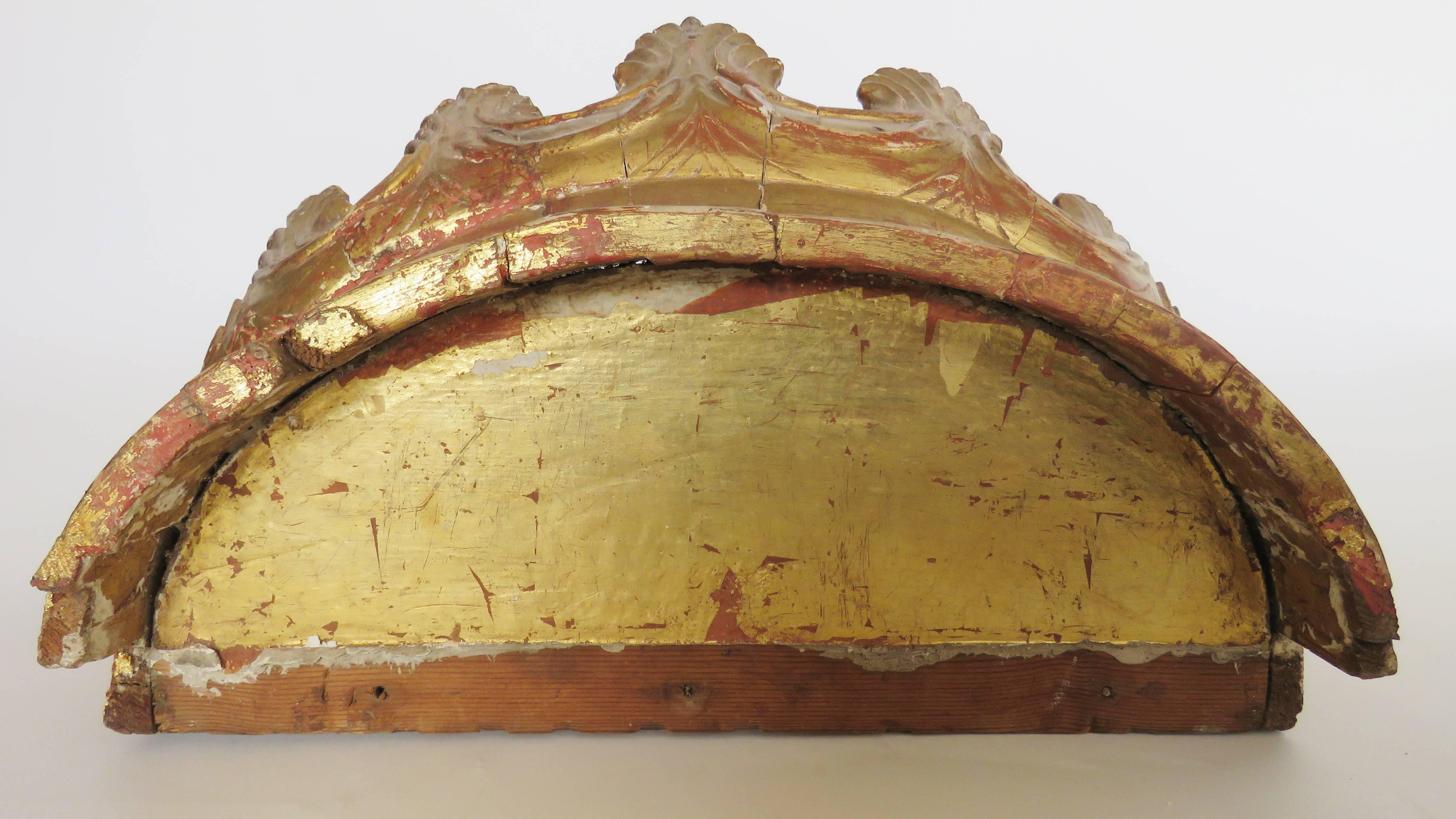 18th Century Large Giltwood Crown 1