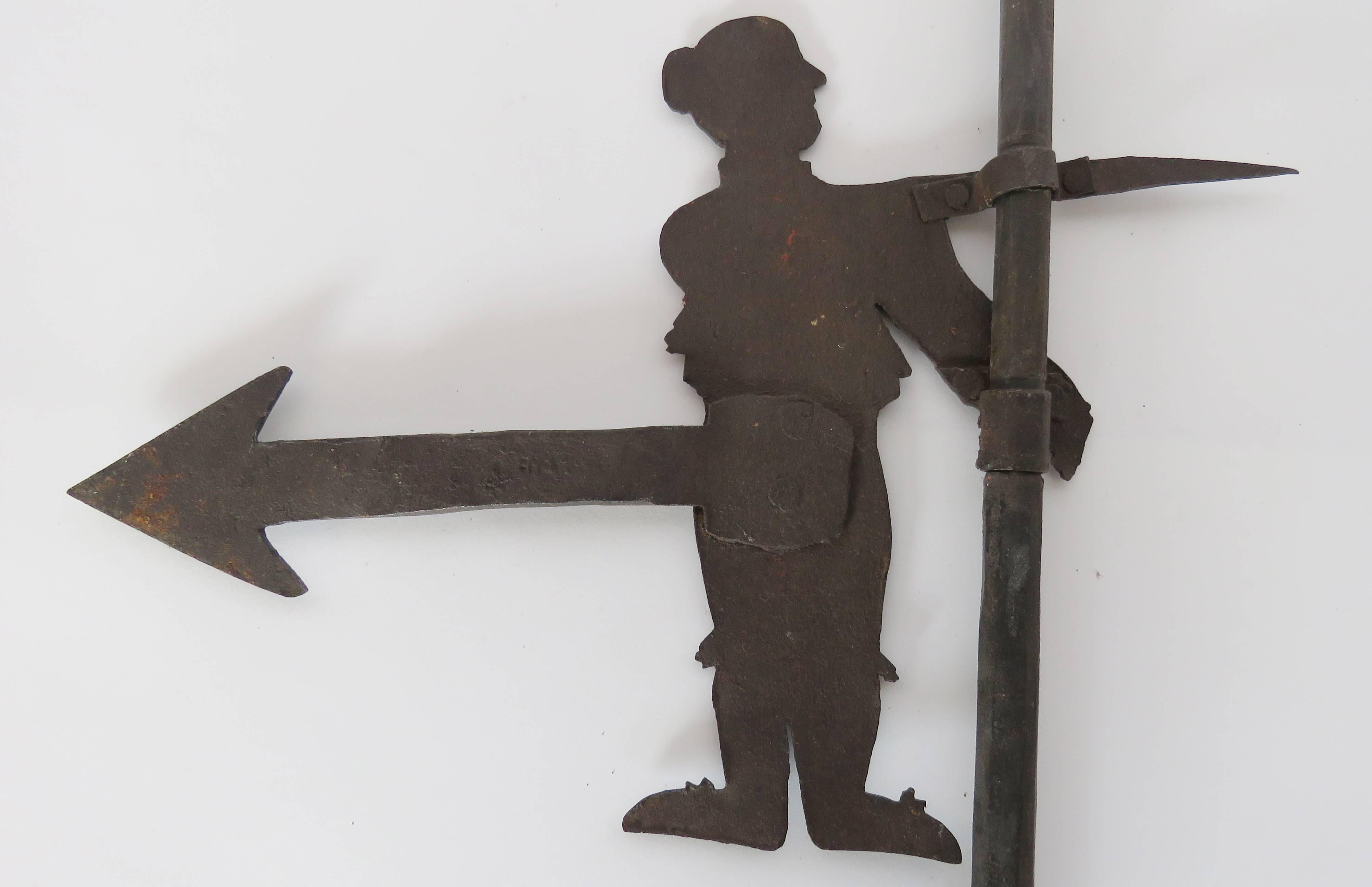 Hand-Crafted 18th Century Iron Weather-Vane For Sale