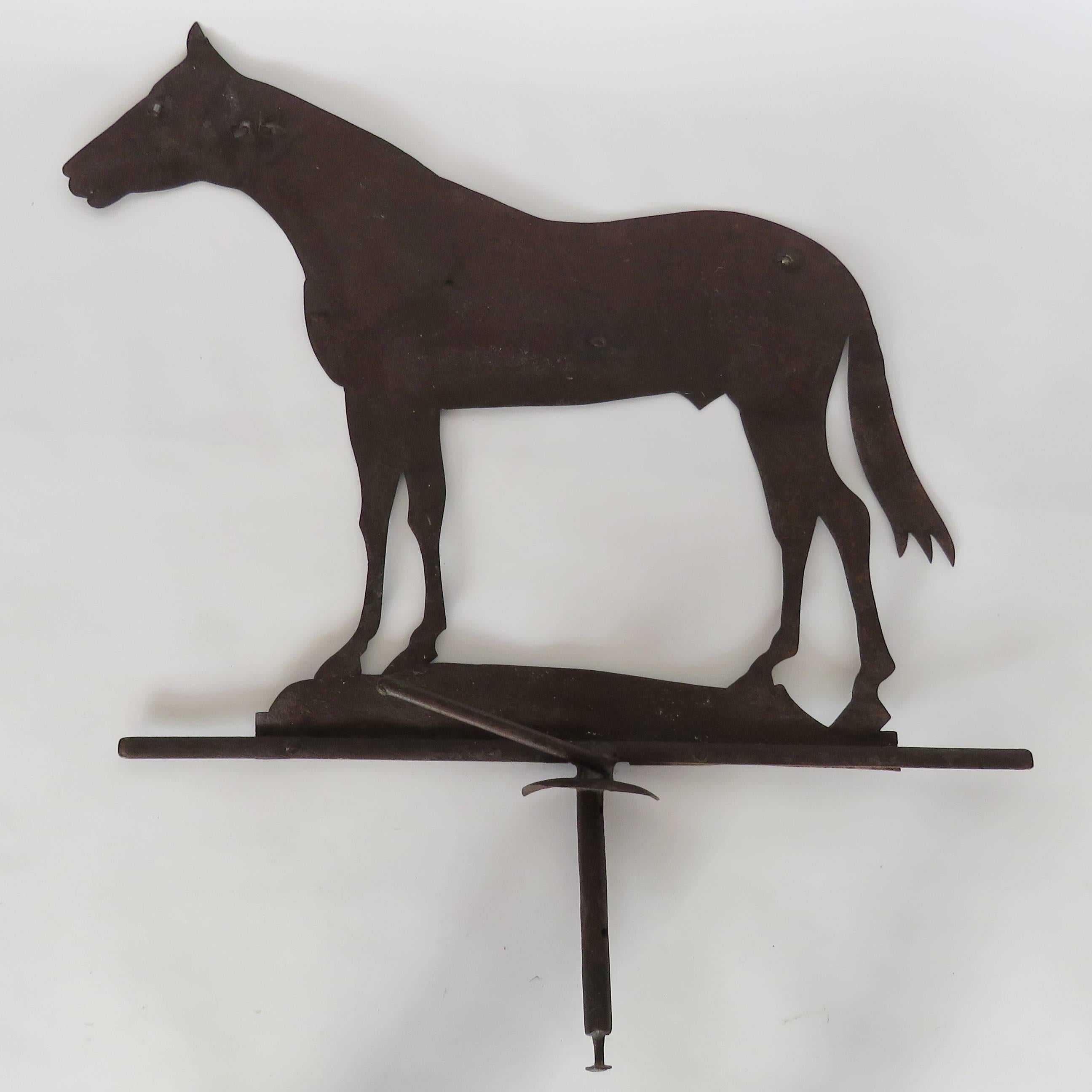 Folk Art 19th Century Horse Iron Weather-Vane