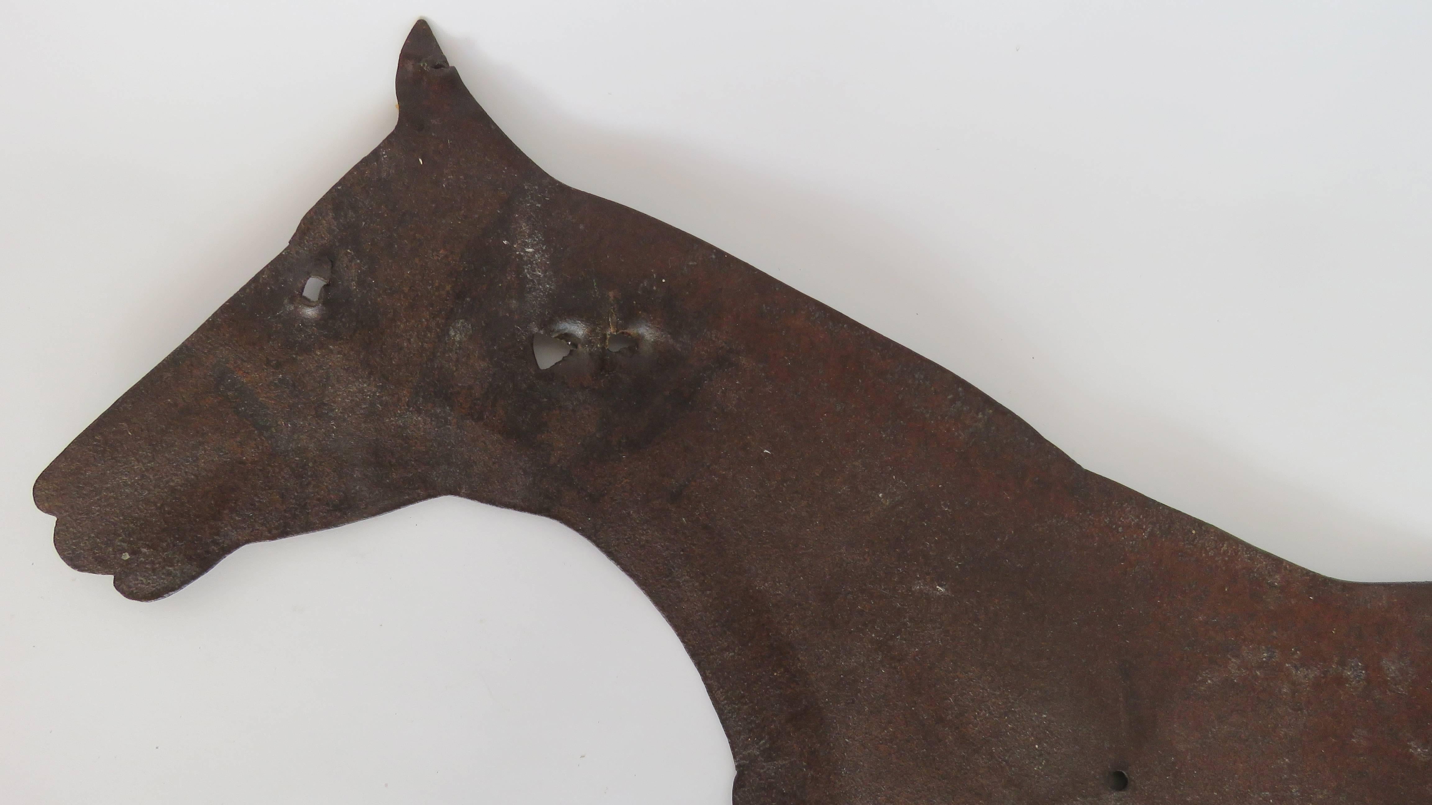 19th Century Horse Iron Weather-Vane In Excellent Condition In Alella, ES
