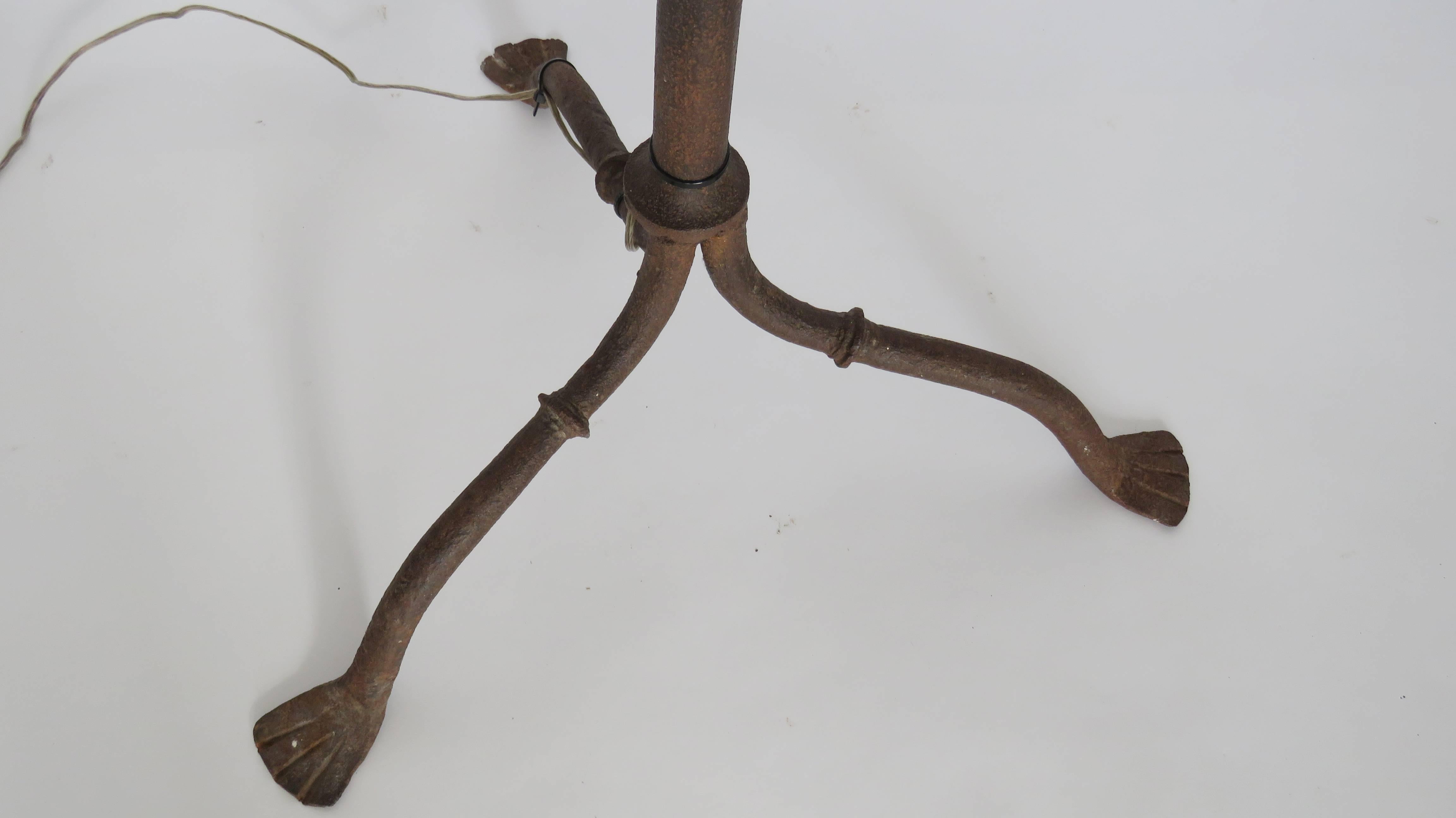 18th Century Brought Iron Floor Lamp For Sale 1