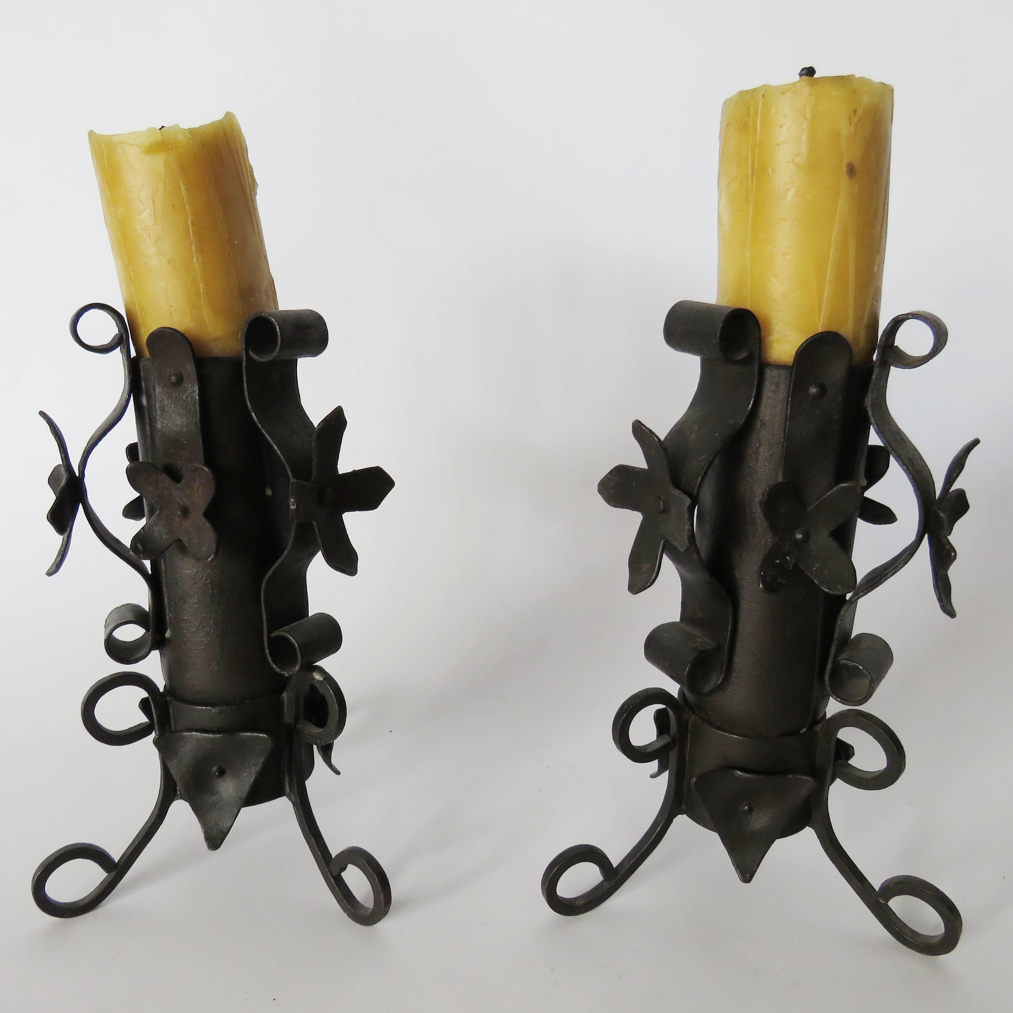 wrought iron candlesticks for sale