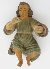 18th Century Large Pair of Polychromed Cherubs