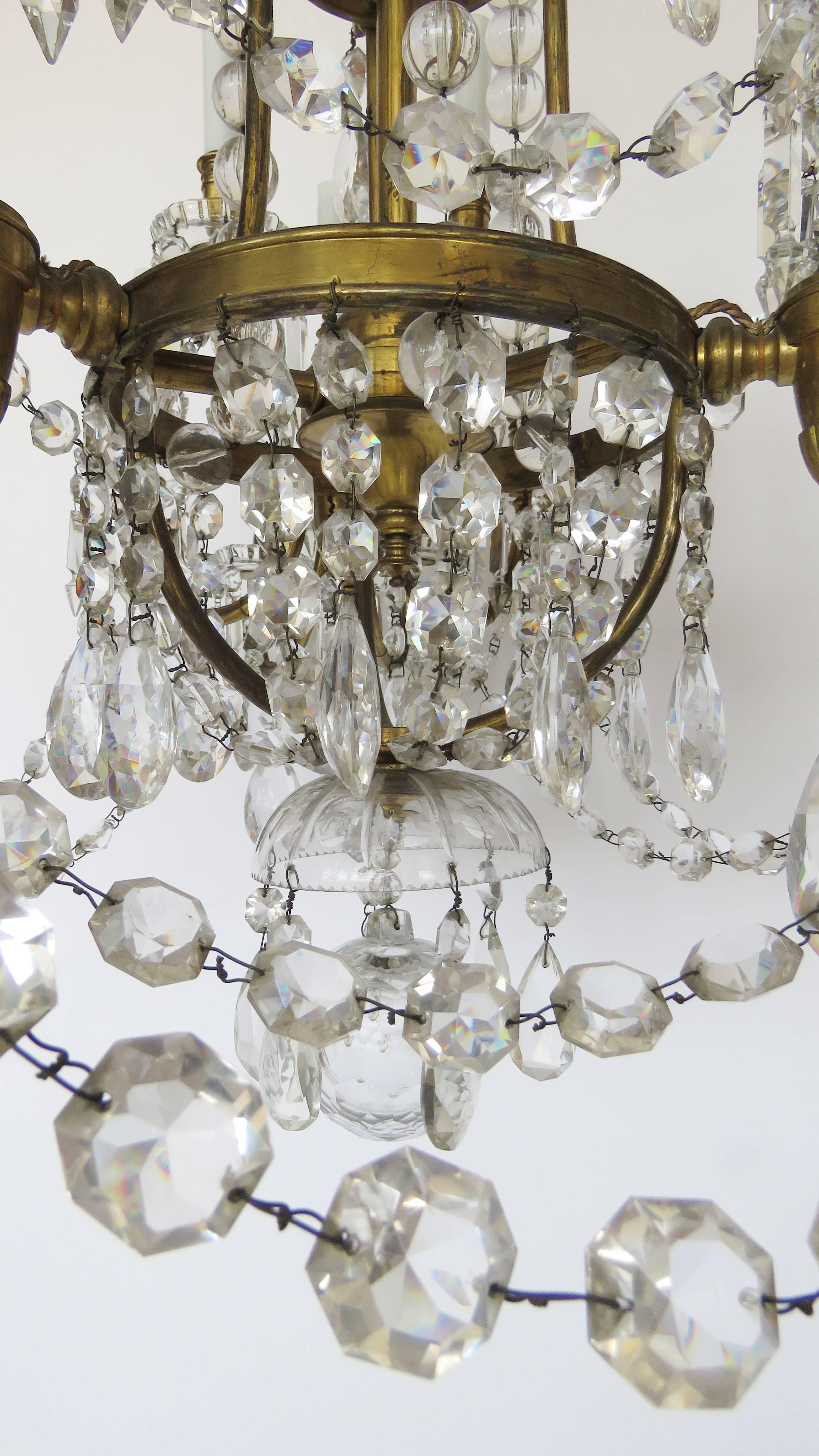 19th Century Baccarat Bronze and Glass Chandelier, 21 Lights 4
