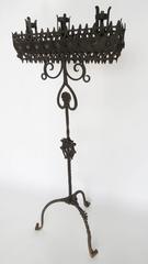 18th Century Brought Iron Torchère Floor Lamp