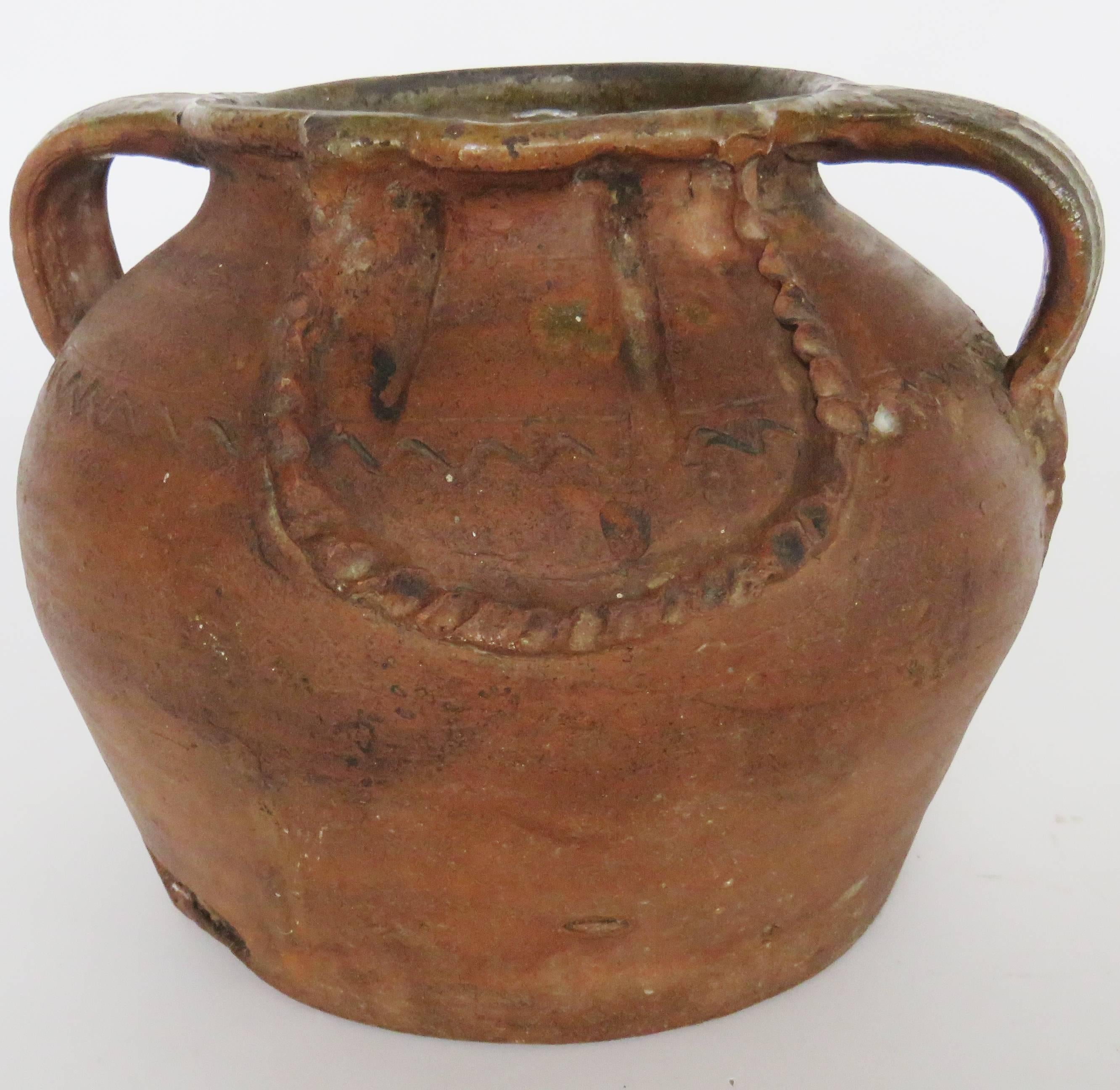 19th Century Collection Terracota Pots and Barrel Jar In Excellent Condition For Sale In Alella, ES