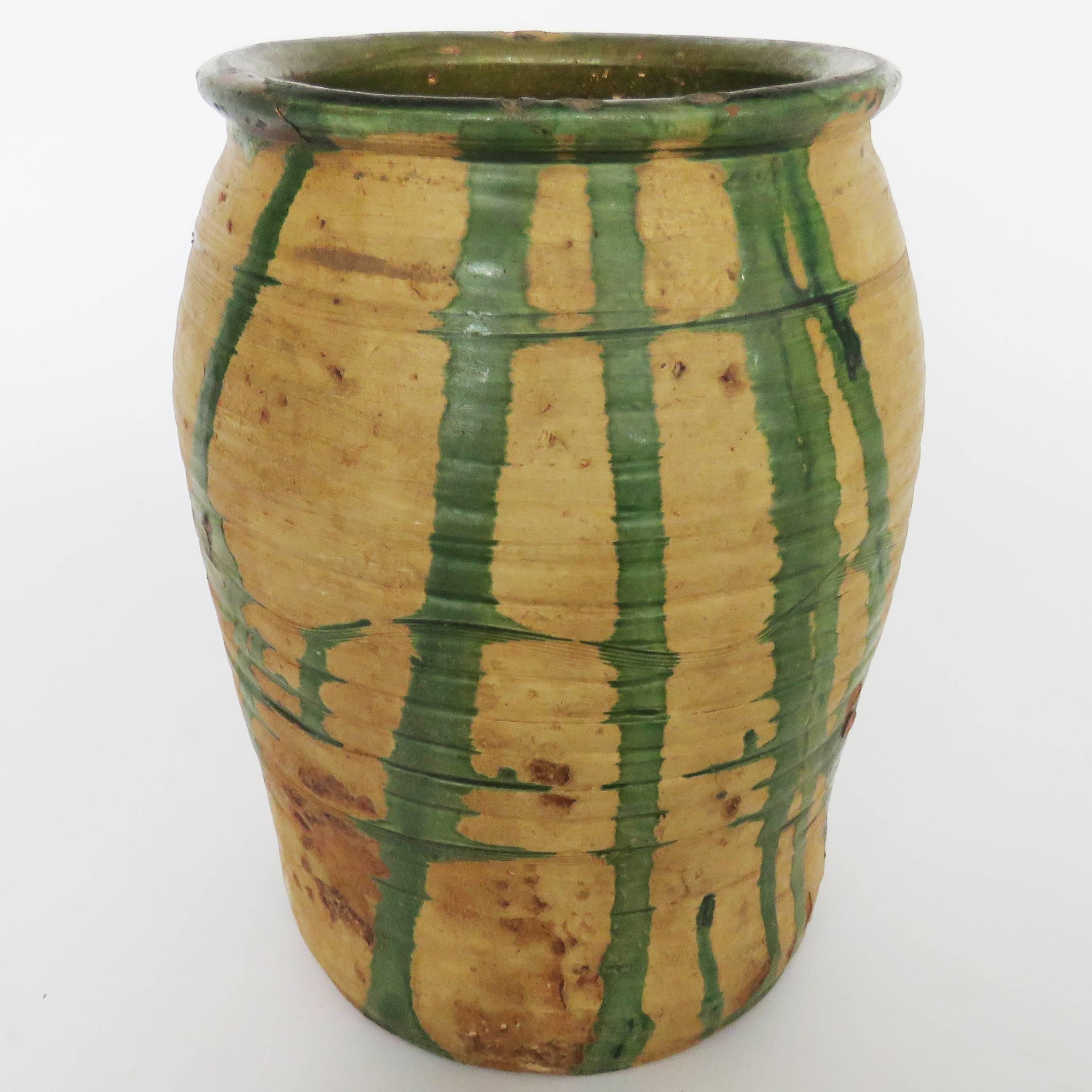 19th Century Glazed Terracotta Pot In Good Condition In Alella, ES