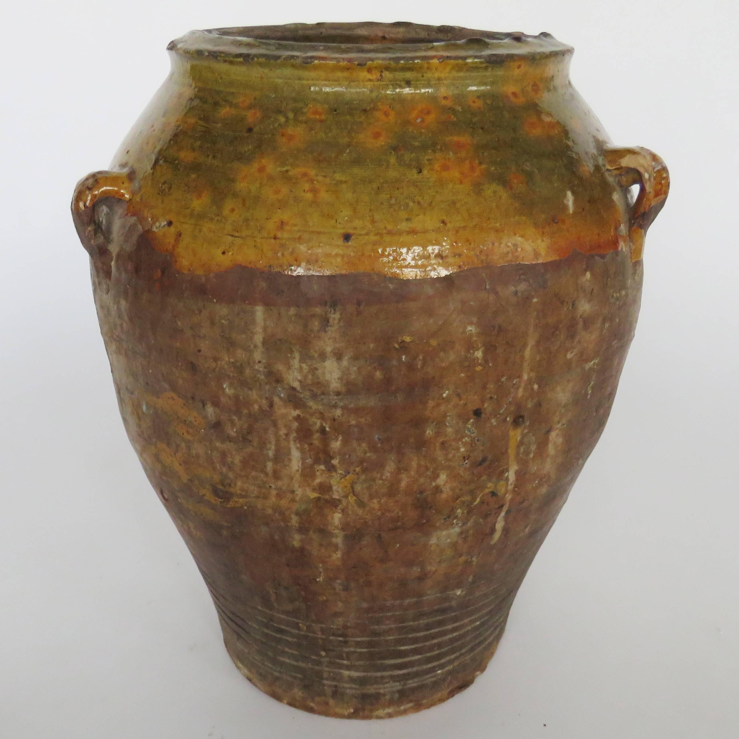 19th Century Glazed Honey Terracotta Pot For Sale 1