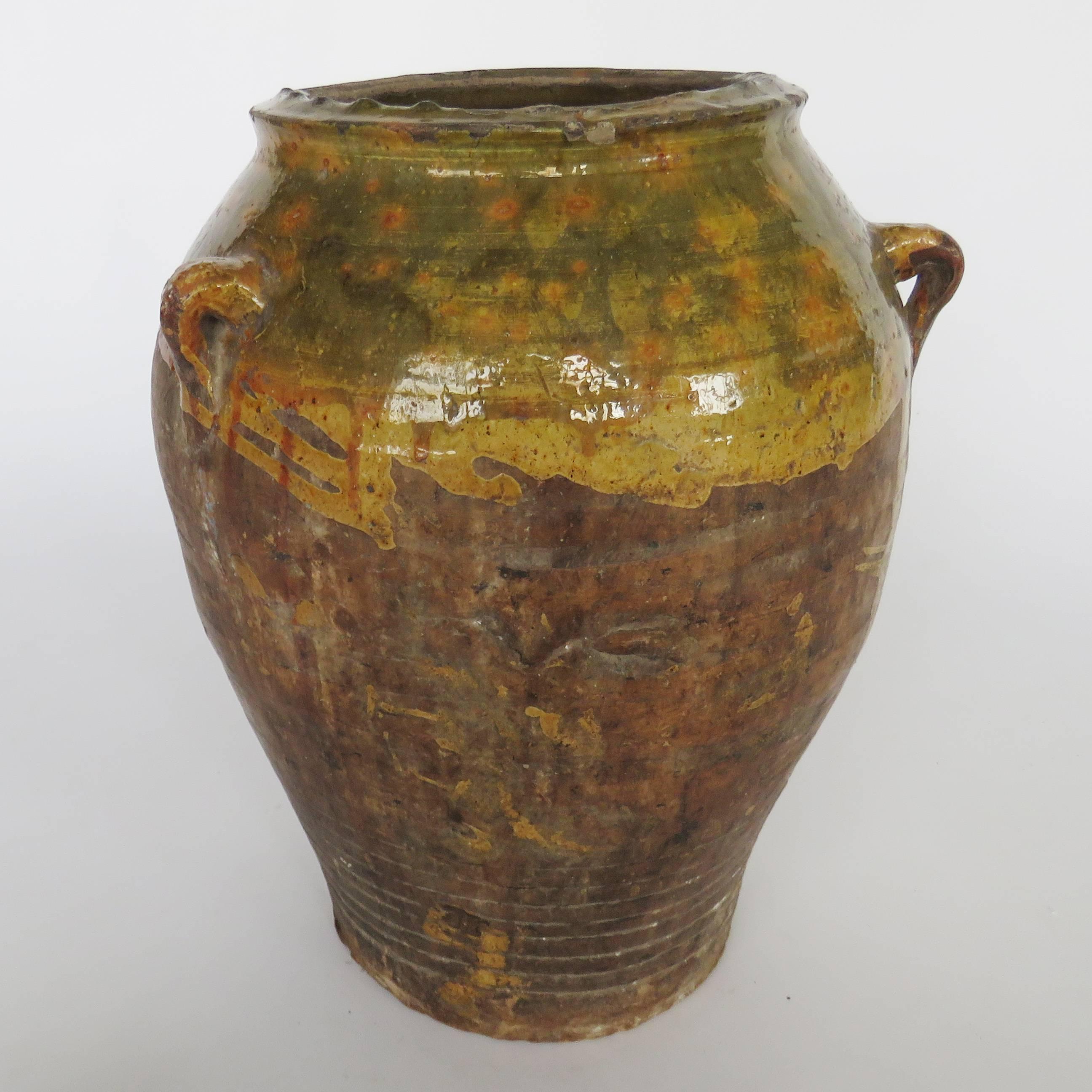 19th Century Glazed Honey Terracotta Pot For Sale 2