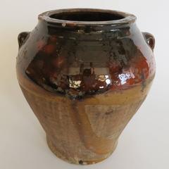 19th Century Glazed Terracotta Honey Pot