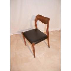 Danish Rosewood Dining Set by Moller Chairs No 71 and Table by Karl Ekselius