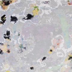 'Watercolours_Original' Hand-Knotted Tibetan Modern Abstract Silk Rug