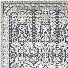 'Venetian_Charcoal', Hand-Knotted Tibetan Classic Rug Wool & Silk Made in Nepal