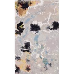 'Watercolors No. 03' Hand-Knotted Tibetan Contemporary Abstract Rug Wool & Silk