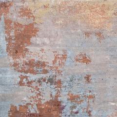 'Elements No. 01_Blue Rain' Hand-Knotted Tibetan Rug Made in Nepal by Knots Rugs