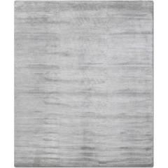 
Silk Lines_Silver
 Hand-Knotted Tibetan Modern Plain Neutral Rug Wool 
Silk