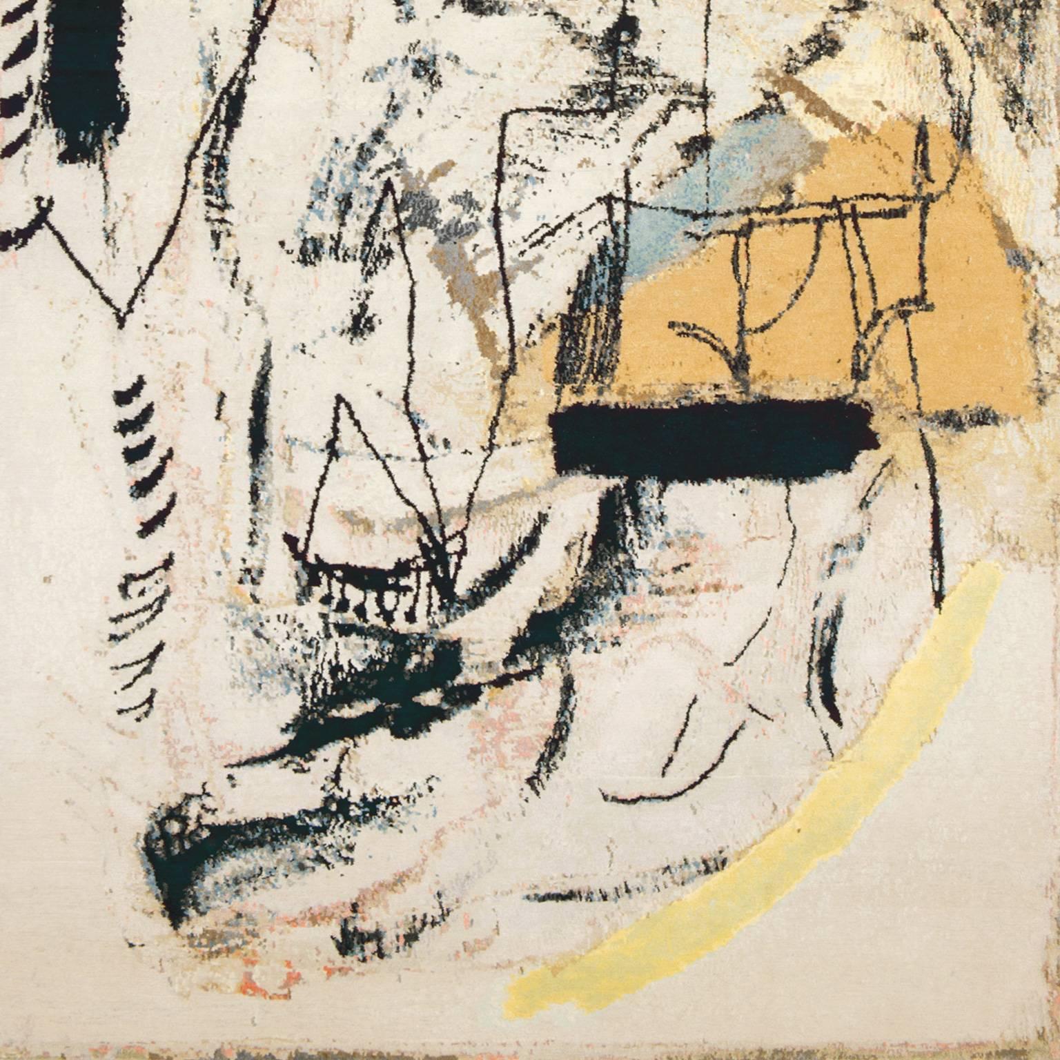 'Bell and Chime' by the St Ives based artist Arthur Lanyon is another outstanding piece in the new Knots Artist collection ‘Your Floor is the Canvas'. Rich in texture, detail and color, this modernist abstract piece conveys a sense of vibrant