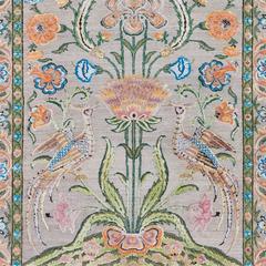 '17th Century Classic_Mughal No. 02'  Jaipur Persian Knot Vintage Rug Wool Silk