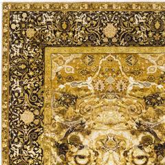 '17th Century Modern Tiger' Jaipur Persian Knot Modern Vintage Wool Silk