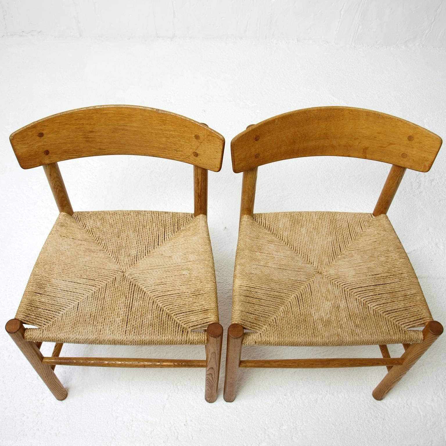 Six Børge Mogensen J39 Chairs in Oak for FDB, Denmark In Good Condition In Saint  Ouen, FR