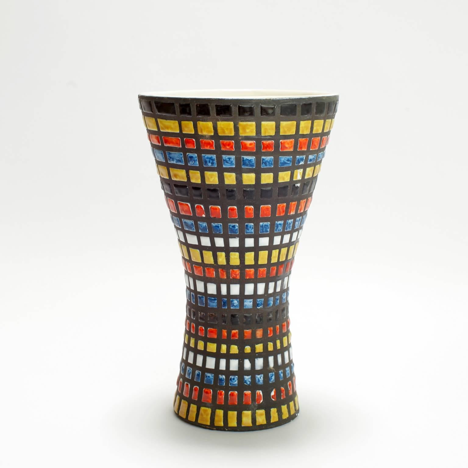 Mid-Century Modern Vase Diabolo Roger Capron Vallauris:: France:: années 1950