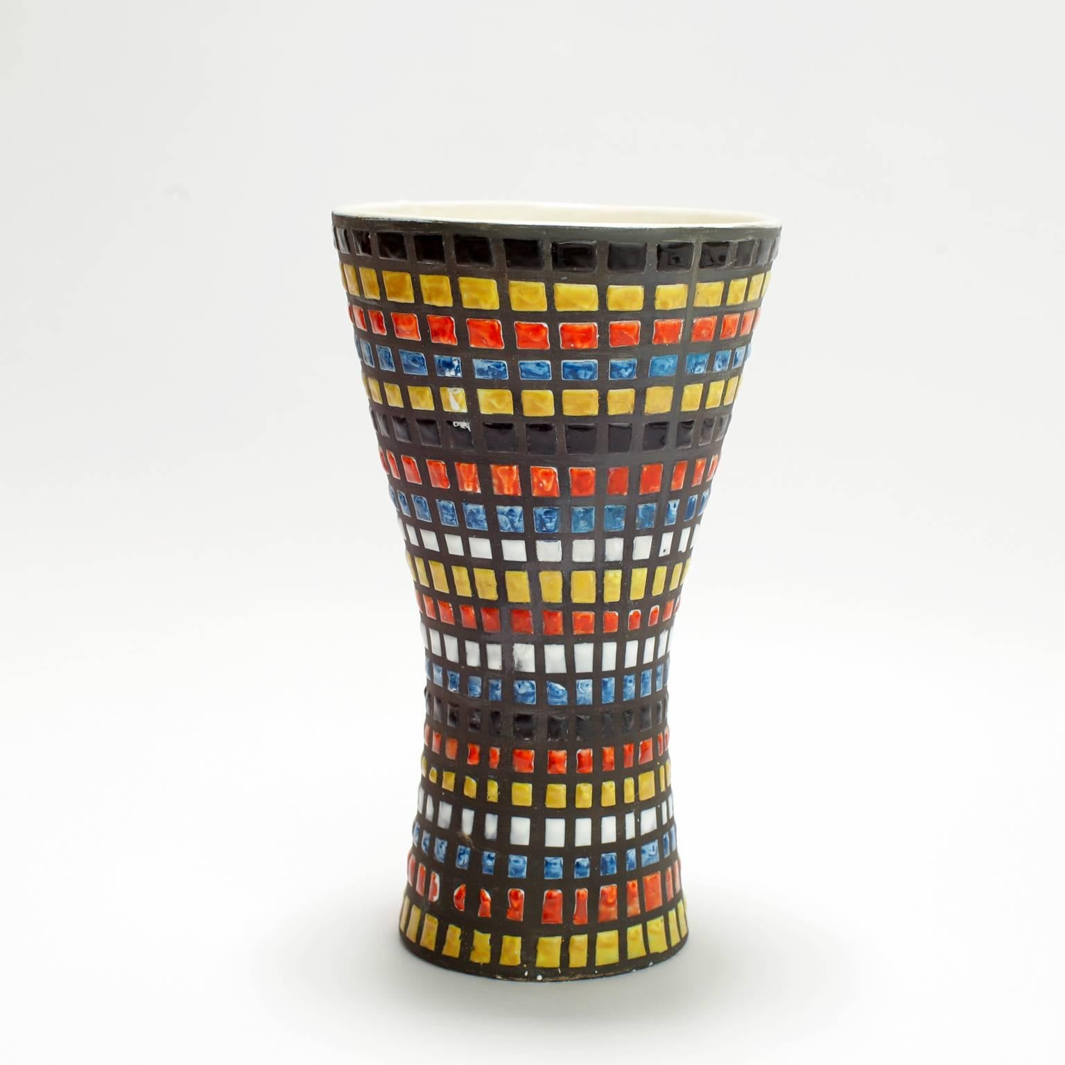 Français Vase Diabolo Roger Capron Vallauris:: France:: années 1950