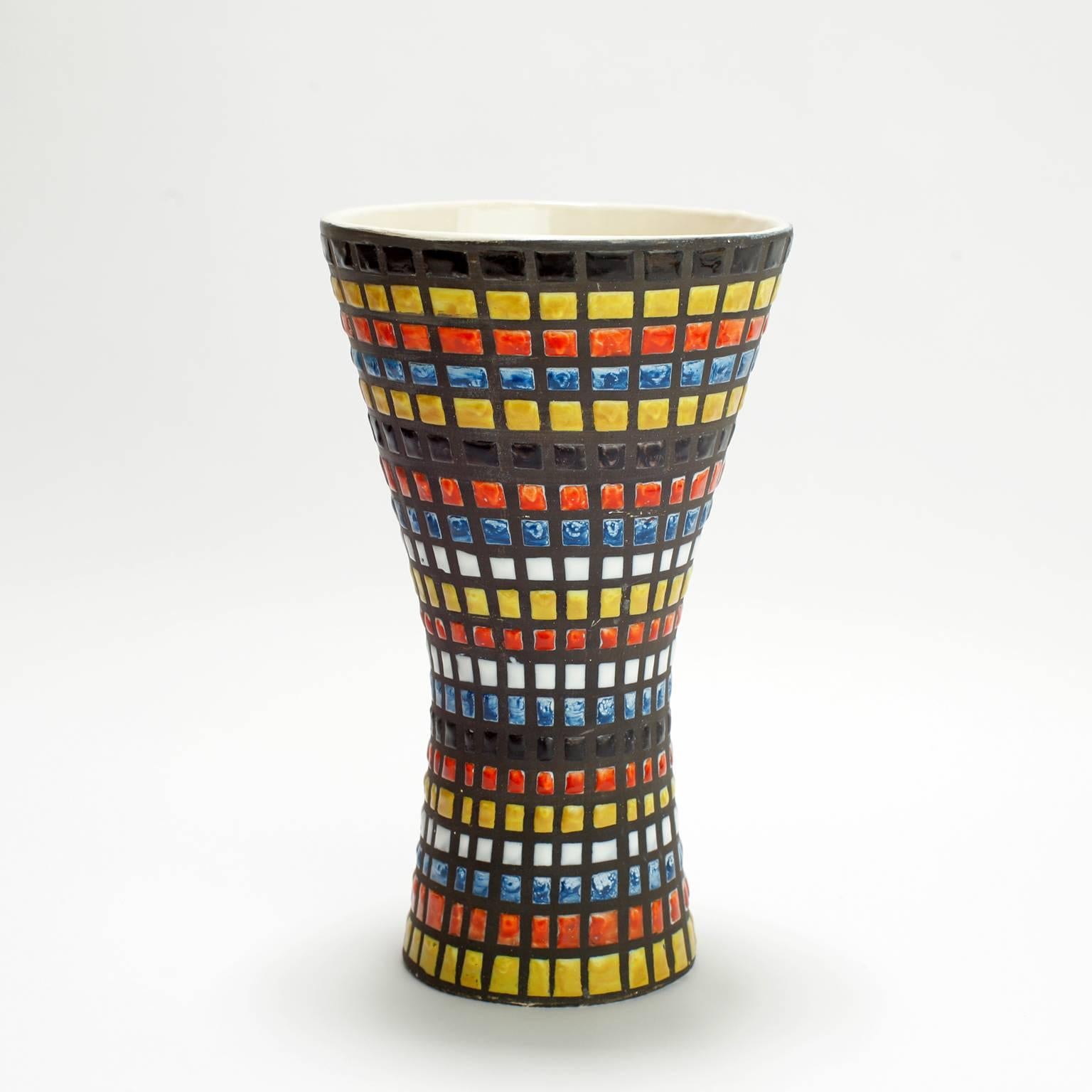 Vase Diabolo Roger Capron Vallauris:: France:: années 1950 Bon état à Saint  Ouen, FR