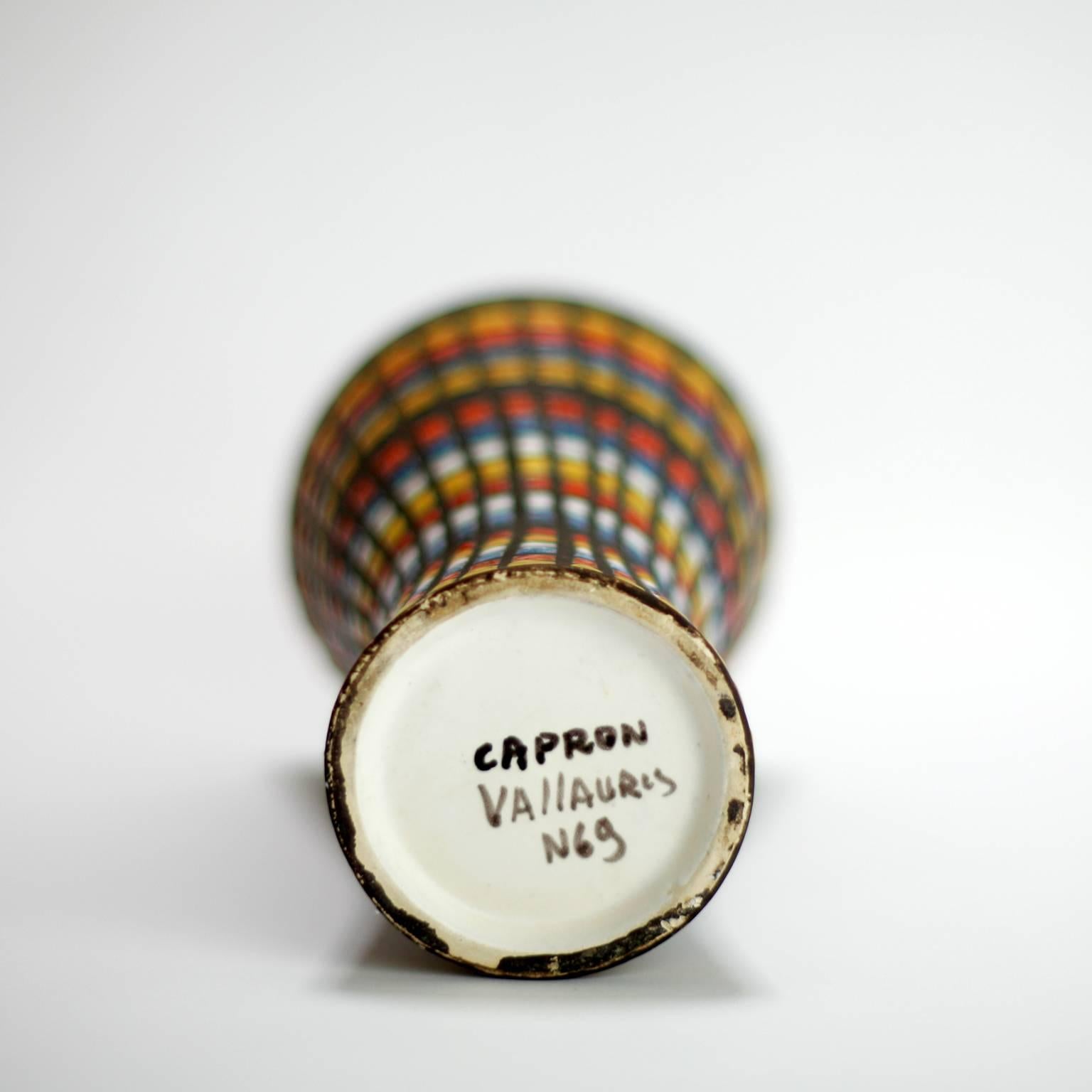Vase Diabolo Roger Capron Vallauris:: France:: années 1950 3