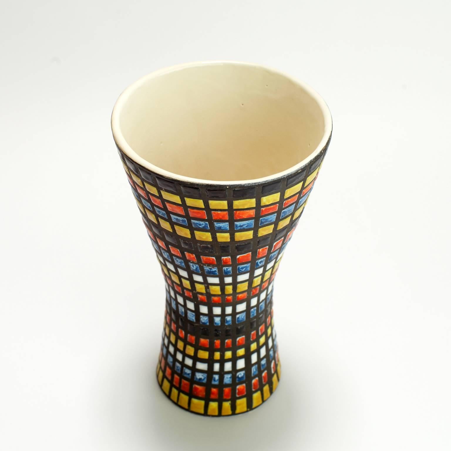 Milieu du XXe siècle Vase Diabolo Roger Capron Vallauris:: France:: années 1950