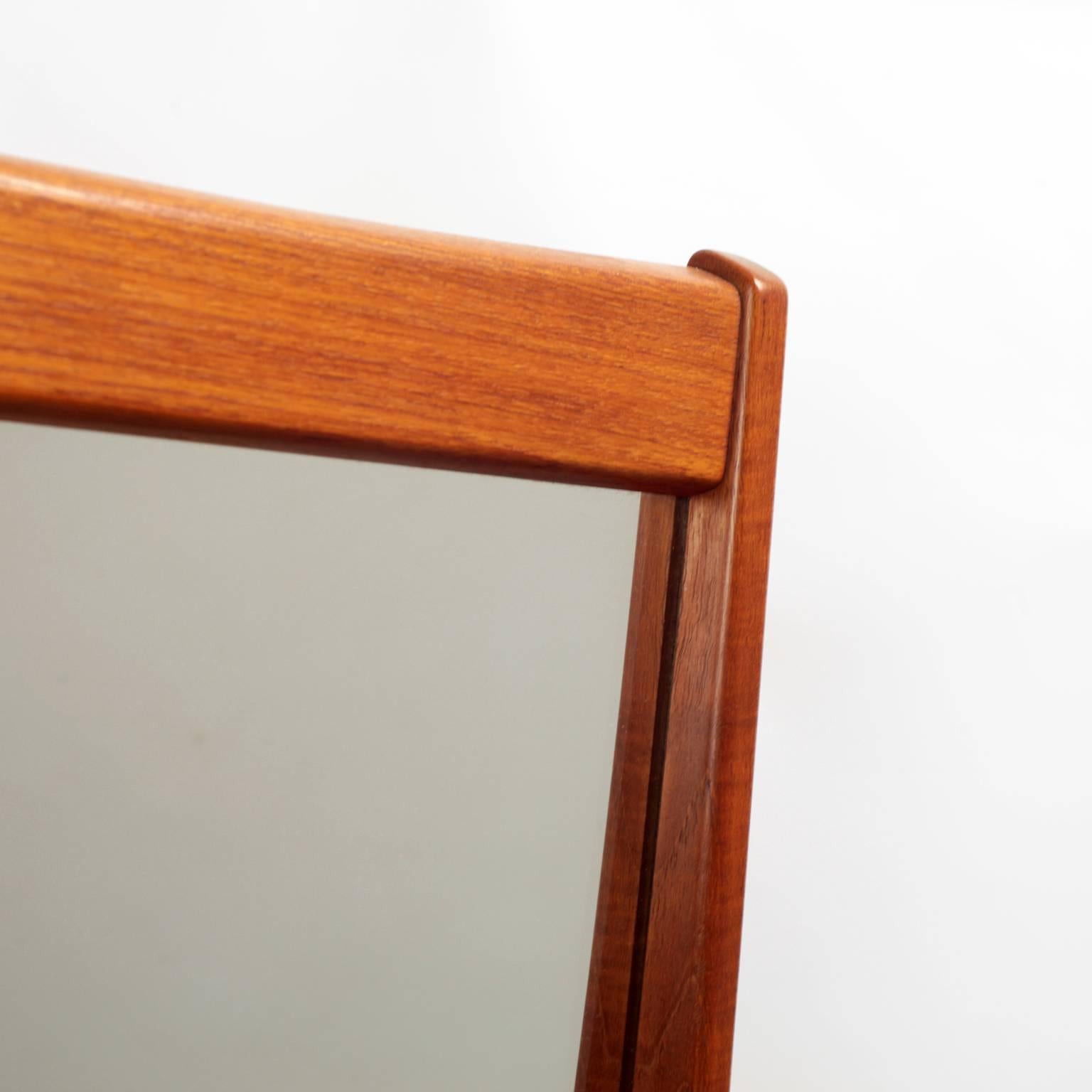 Mid-Century Modern Uno & Östen Kristiansson Teak Mirror by Luxus, Sweden 1950