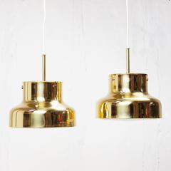 Pair of Bumling Pendants in Brass by Anders Pehrson for Ateljé Lyktan